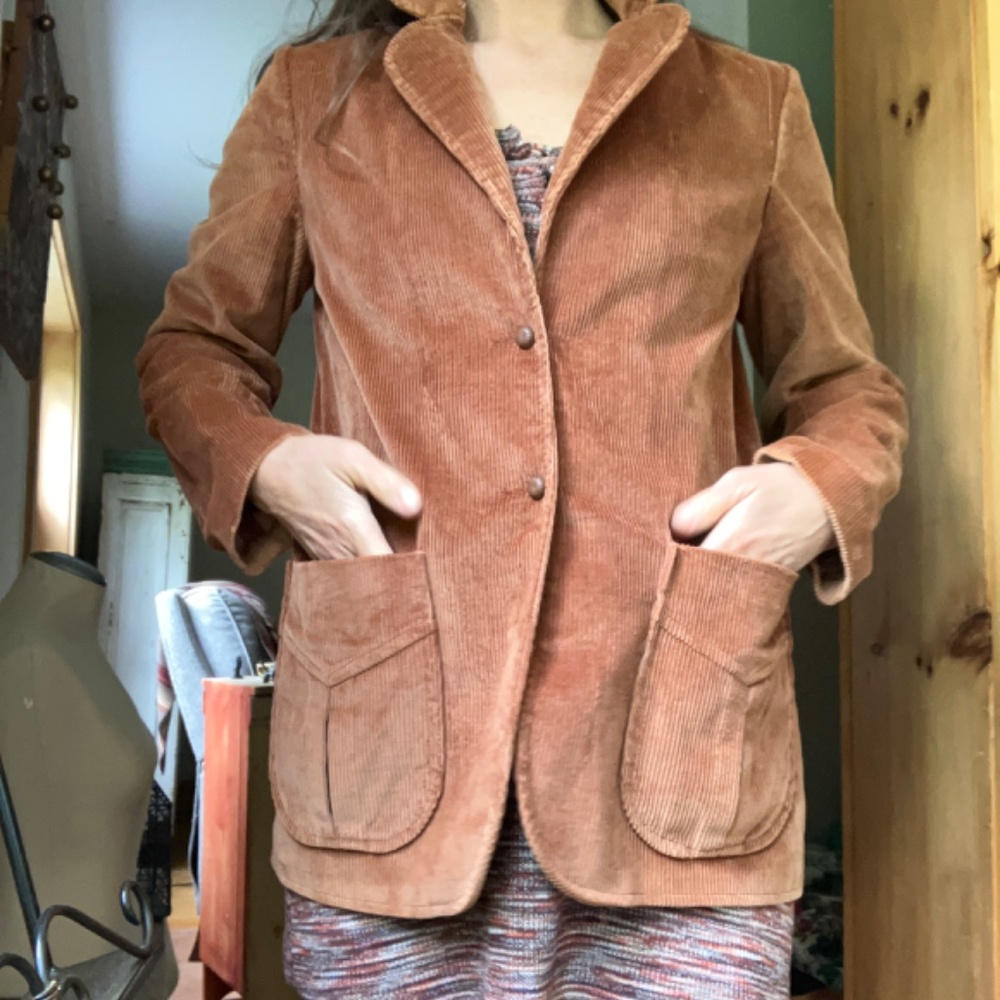 Vintage Jack Winter Golden Brown Corduroy Blazer – Women’s